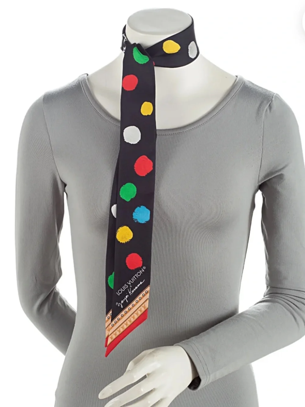 Louis. Vuitton. Polka Dot Y. Kusama. Monogram Printed Scarf